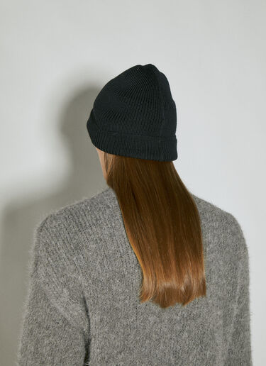 Our Legacy Wool Knit Beanie Hat Black our0354010