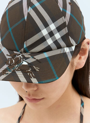 Burberry Check Baseball Cap Green bur0257031