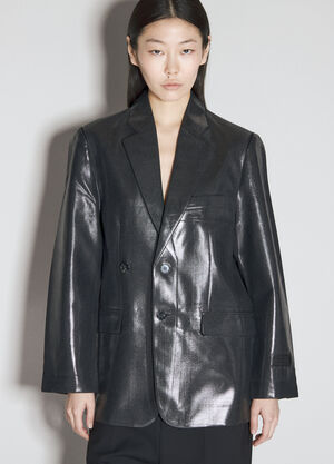 MM6 Maison Margiela Coated Suit Blazer Black mmm0255014