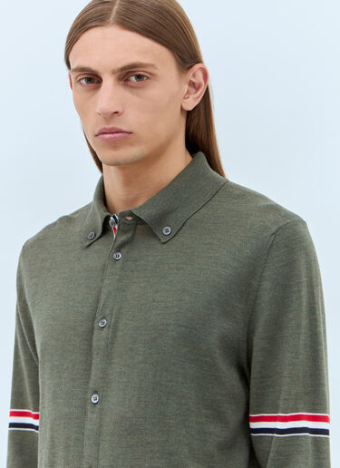 Thom Browne Button-Down Collar Cardigan Green thb0157005