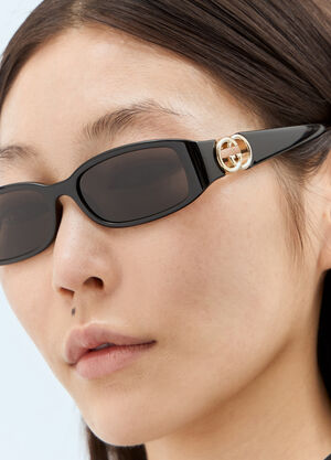 Gucci Rectangular Frame Sunglasses Grey guc0257038