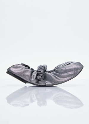 Balenciaga Scrunchie Ballerina Flats Silver bal0253091