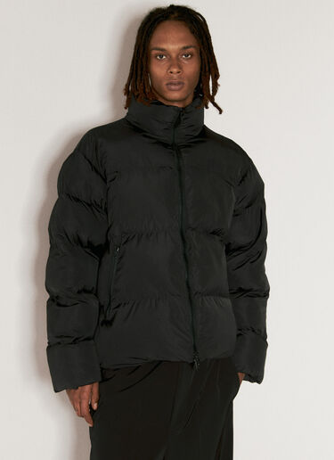 Balenciaga Draped Panel Puffer Jacket Black bal0154023