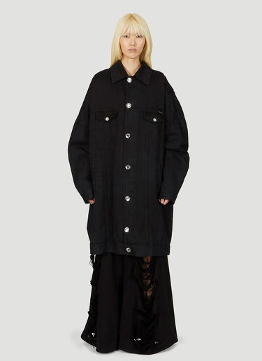 Dolce & Gabbana Kim Oversized Denim Coat Black dol0252006