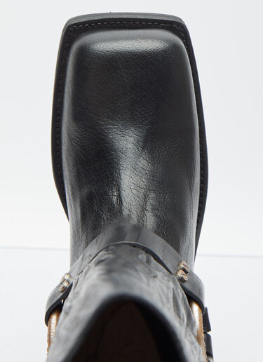 Acne Studios Buckle Leather High Boots Black acn0254023