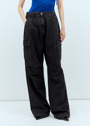 Moncler Denim Cargo Pants Black mon0257055