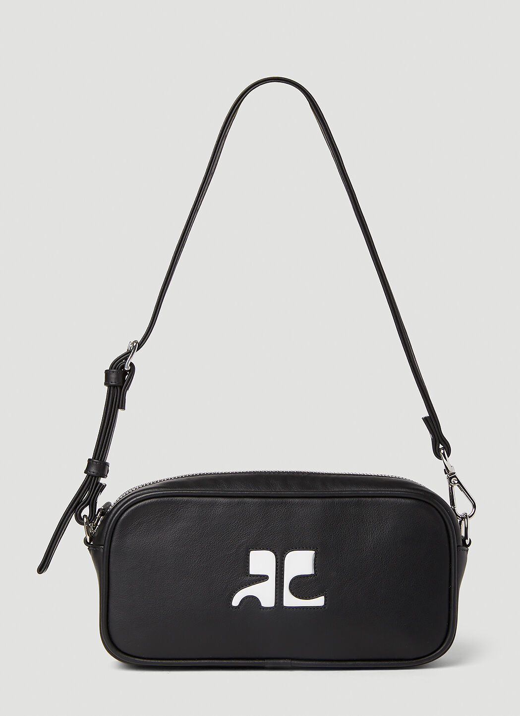 Courrèges Women's Logo Baguette Shoulder Bag in Black | LN-CC®