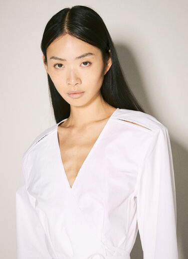 Alexander Wang Tailored Shirt Dress White awg0257001