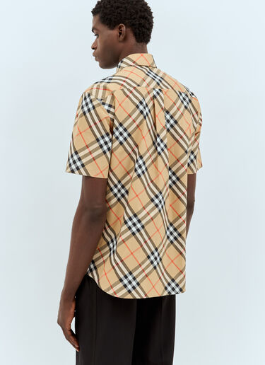 Burberry Check Poplin Shirt Beige bur0157005