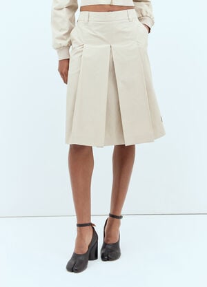 Acne Studios Pleated Midi Skirt Beige acn0257016