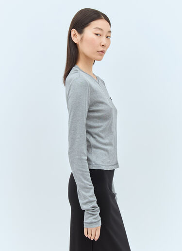 Miu Miu Silk T-Shirt Grey miu0258012