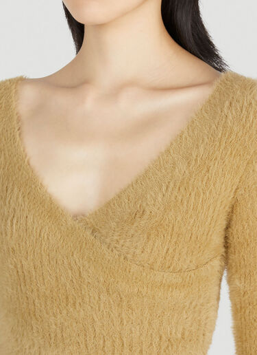 MM6 Maison Margiela Fluffy Sweater Beige mmm0252012