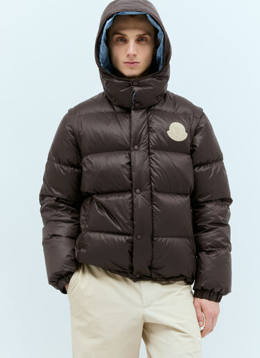 Moncler サイクロン 2-In-1 ダウンジャケット ブラウン mon0157014