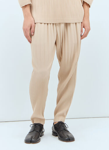 Homme Plissé Issey Miyake Tapered Pleated Pants Beige hmp0157003