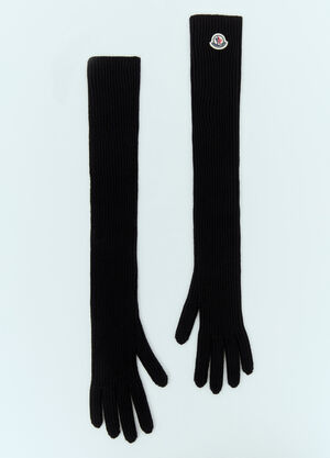 Moncler Wool Knit Gloves Black mon0257036