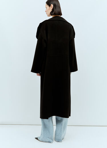 TOTEME Signature Wool-Cashmere Coat Black tot0257001