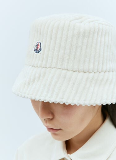 Moncler Corduroy Bucket Hat Cream mon0258036