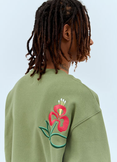 Patta Flowers Crewneck Sweatshirt Green pat0156008