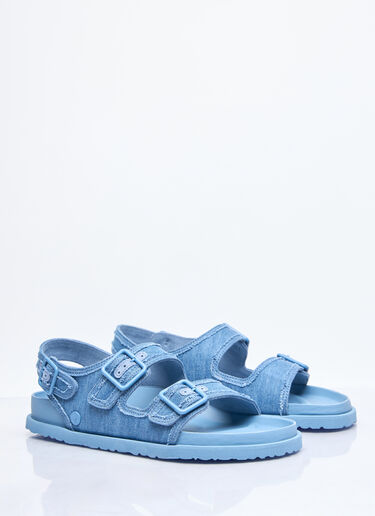 Birkenstock 1774 Milano Stone Washed Denim Sandals Blue brs0258004