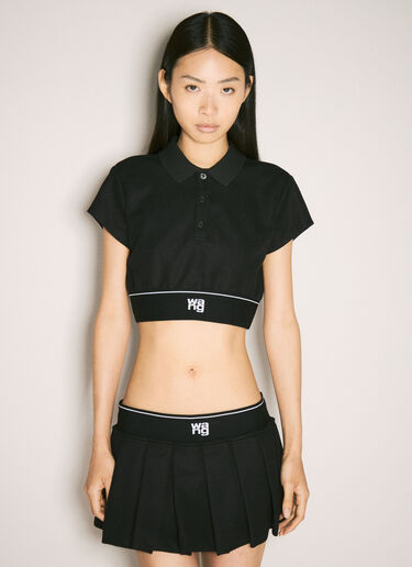 Alexander Wang Cheerleader Crop Top Black awg0257010