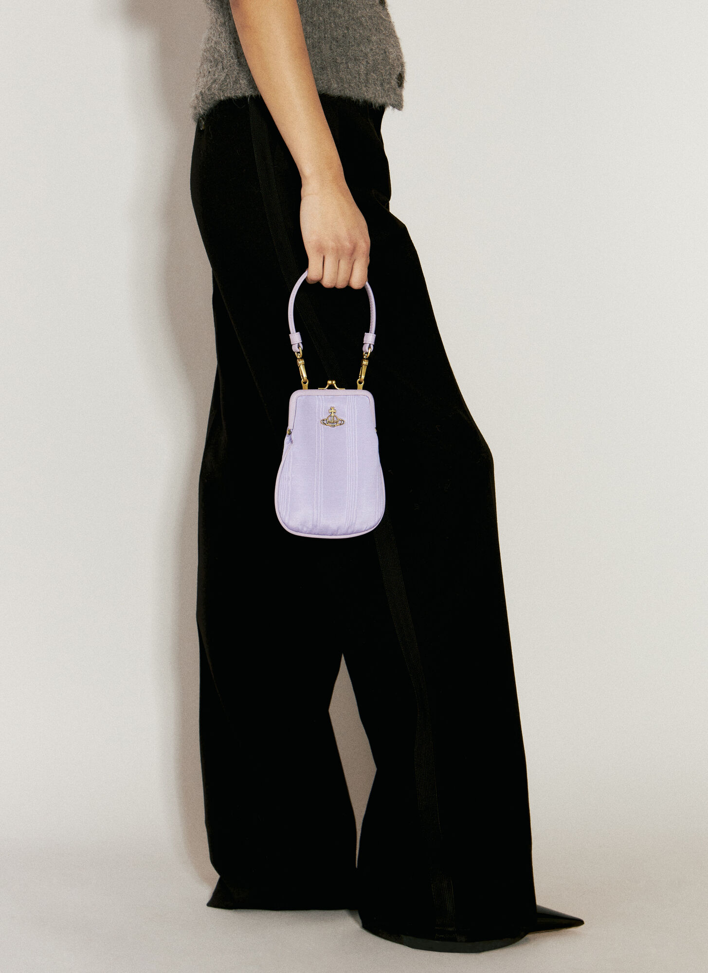 Shop Vivienne Westwood Tessa Chain Purse Shoulder Bag In Purple
