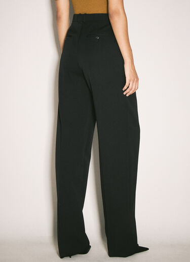 Saint Laurent Wide-Leg Wool Pants Black sla0257008