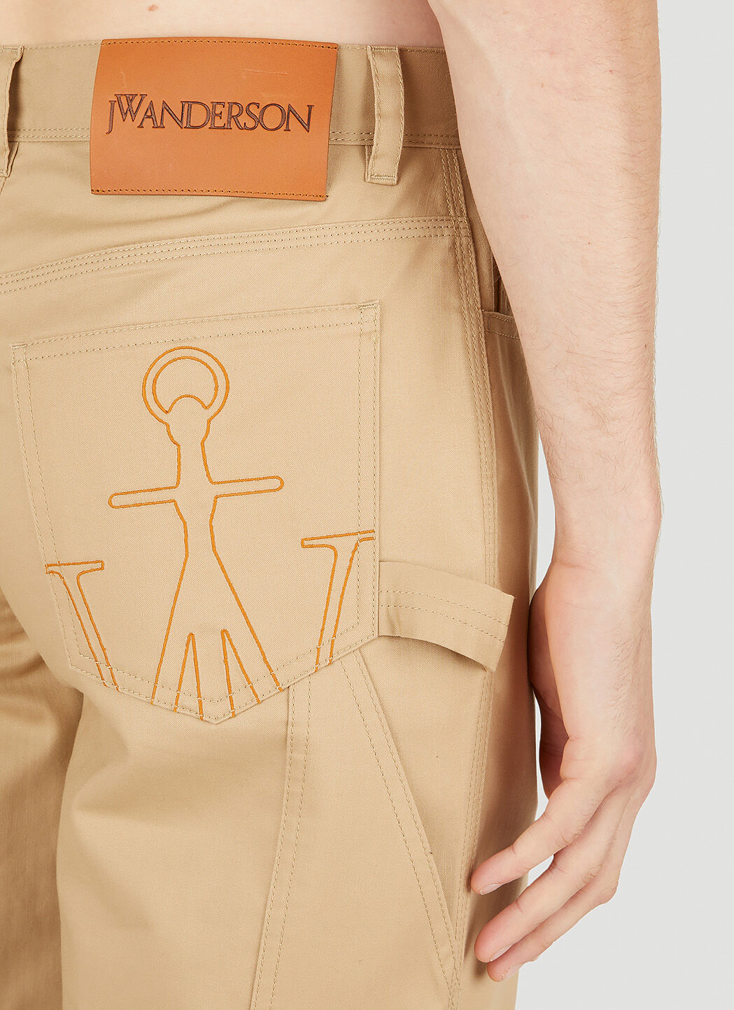 JW Anderson Men's Workwear Chino Pants in Beige | LN-CC®