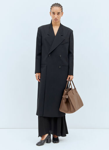 The Row Indra Wool Coat Black row0257006