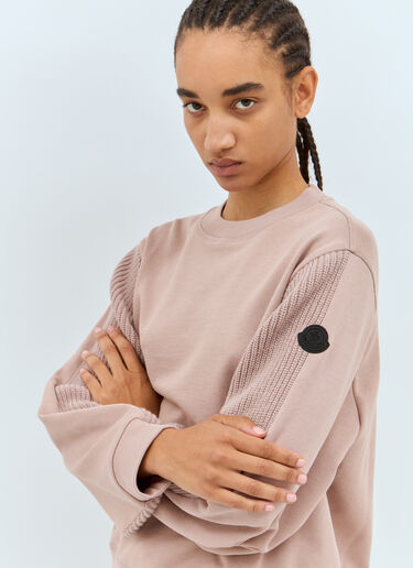 Moncler Wool Panels Sweatshirt Pink mon0257045