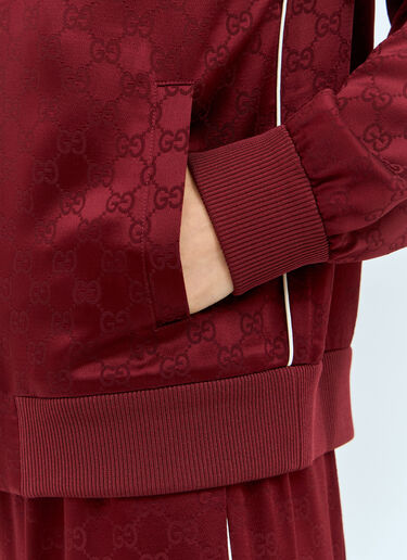 Gucci GG Jacquard Zip-Up Jacket Red guc0257035