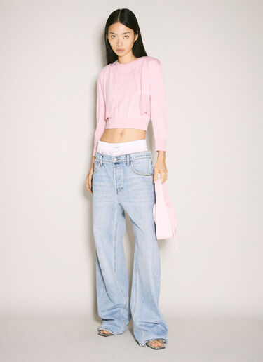 Alexander Wang Wool Crop Top Pink awg0257009