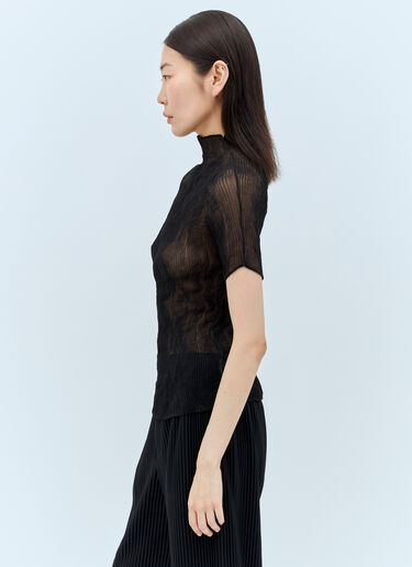 Issey Miyake Chiffon Twist Top Black ism0257005