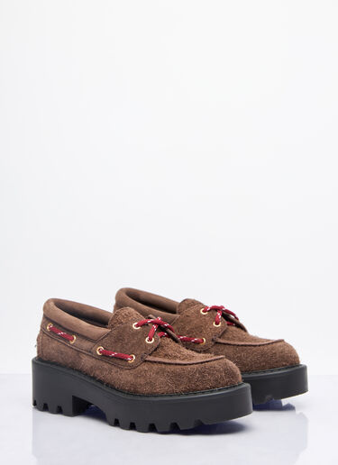 Miu Miu Suede Loafers Brown miu0258020