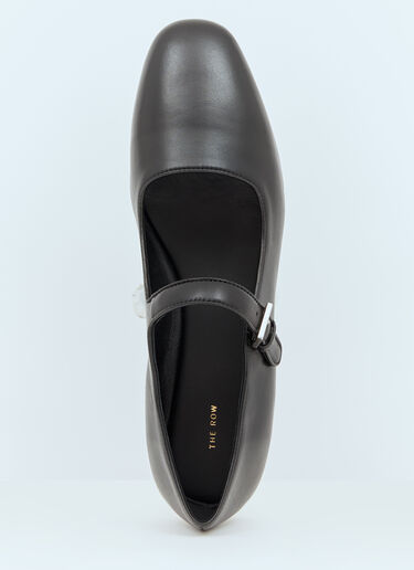 The Row Ava Ballerina Flats Black row0258027