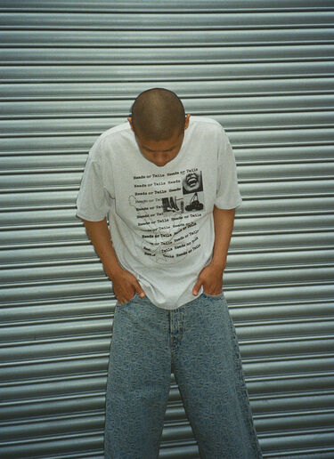 BEAMS BEAMS T x LN-CC T-Shirt With Artwork By Yabiku Henrique Yudi Light Grey bms0158009