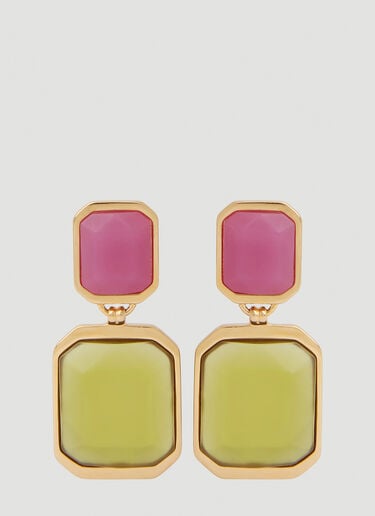 Saint Laurent Octagon Earrings Pink sla0251195