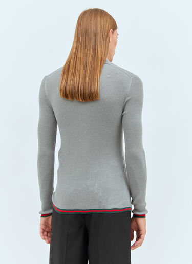 Gucci Extra Fine Cashmere Rib Sweater Light Grey guc0157026