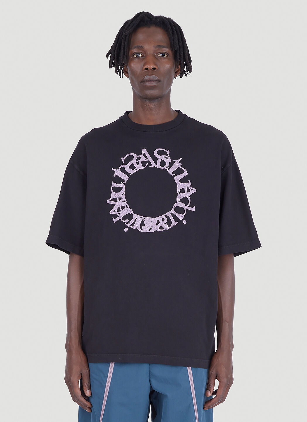 Acne Studios Circle Logo T-Shirt in Black | LN-CC