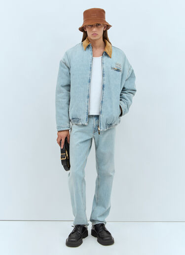 Miu Miu Padded Denim Jacket Blue miu0358003