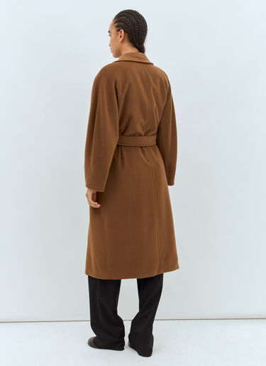 Max Mara Madame 101801 Coat Brown max0257013