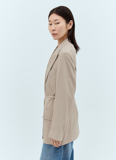 Acne Studios Peak Lapels Belted Blazer Beige acn0257017