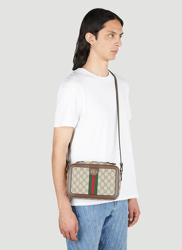 Gucci - Brown Ophidia GG Cross Body Bag - Men'S -  Leather/Linen/Flax/Cotton/Canvas for Men