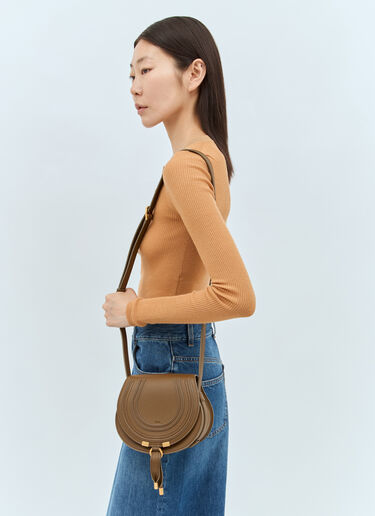 Chloé Marcie Small Saddle Bag Brown chl0257021