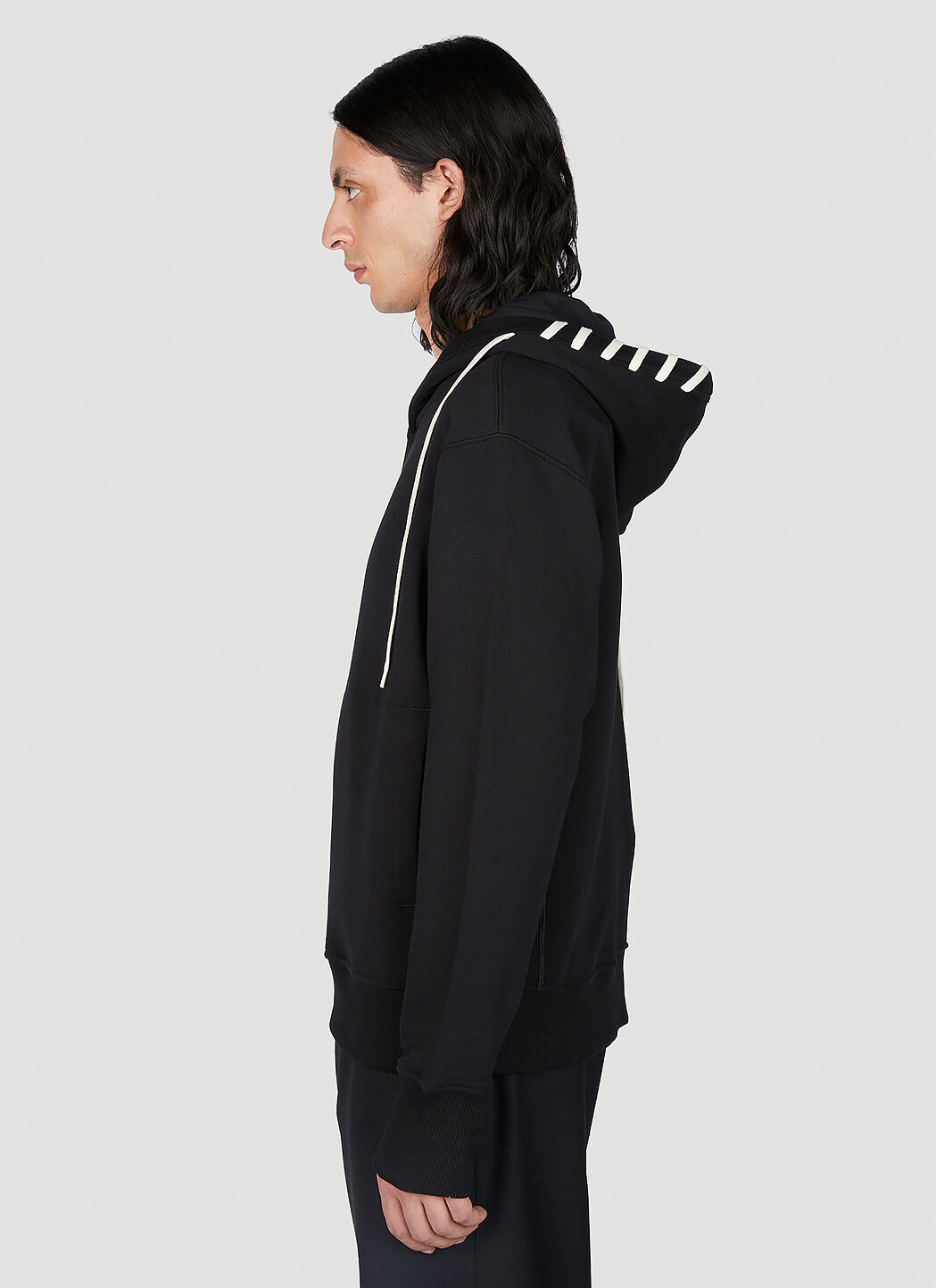 Craig Green Unisex Laced Hooded Sweatshirt in Black | LN-CC®