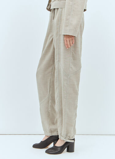 GANNI Melange Suiting Pants Beige gan0257002