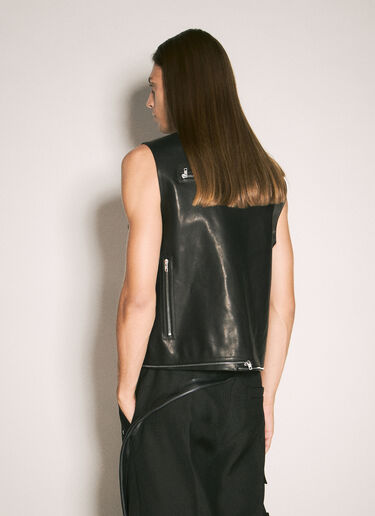 Rick Owens Utility Leather Vest Black ric0158001