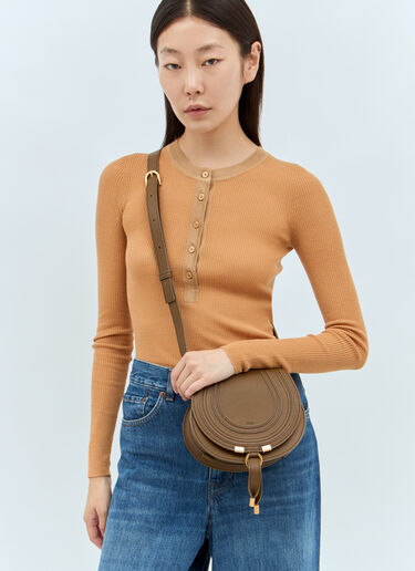 Chloé Marcie Small Saddle Bag Brown chl0257021