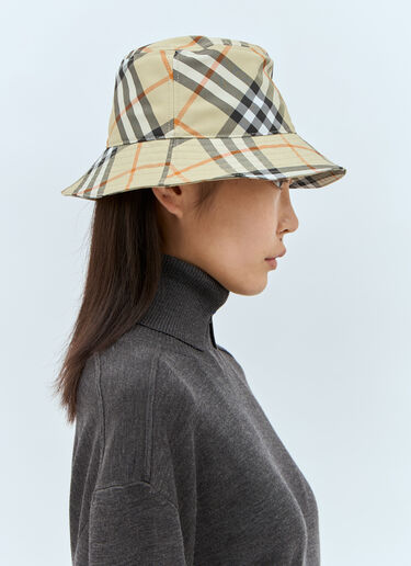 Burberry Check Bucket Hat Beige bur0257030