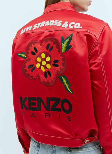 Kenzo x Levi's 타입 II 새틴 트러커 재킷 레드 klv0156005