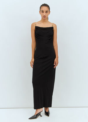 Balenciaga Viscose Jersey Dress Black bal0257026